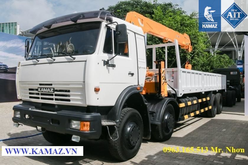 Xe tải cẩu HKTC 10 tấn, xe tải cẩu KAMAZ 6540 gắn cẩu HKTC 10 tấn