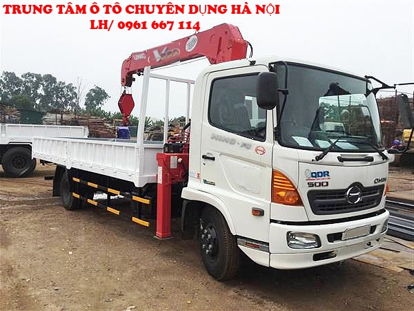 Xe tải 7 tấn HINO FC9JLSW gắn cẩu 5 tân 3 đốt UNIC model URV553 | Khuyến mãi 2% thuế trước bạ khi mua xe