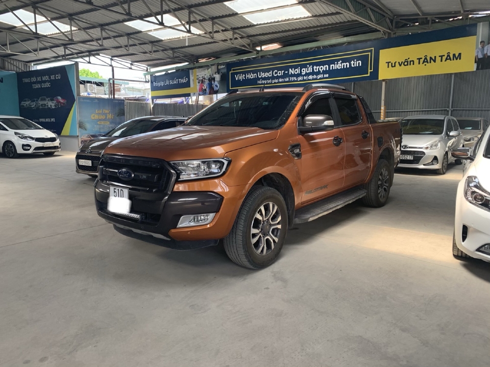 Bán Ranger Wildtrak 3.2AT 2016, màu cam, đúng chất, biển TP, giá TL