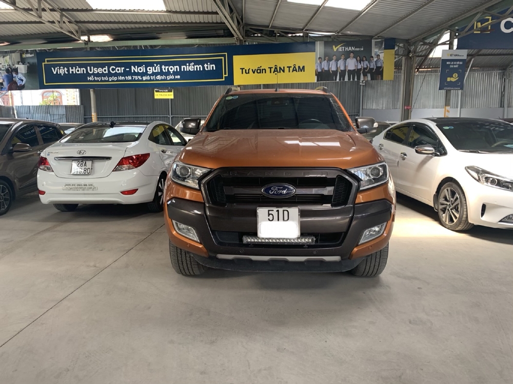 Bán Ranger Wildtrak 3.2AT 2016, màu cam, đúng chất, biển TP, giá TL