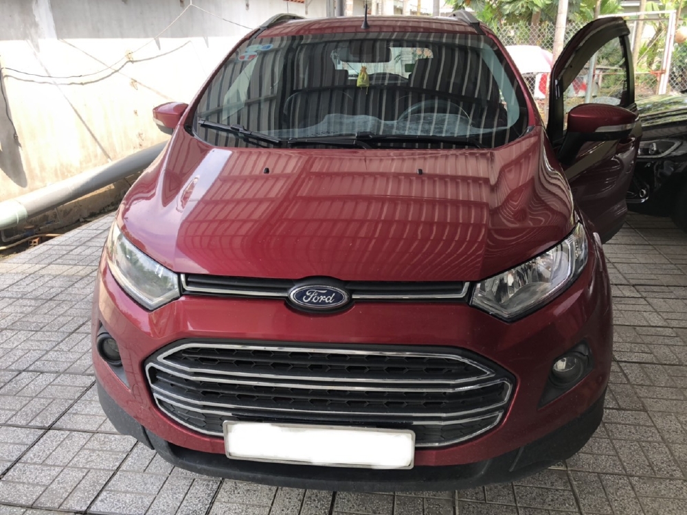 Bán Ecosport titanium 2017, màu đỏ, đúng chất, giá TL, hổ trợ góp
