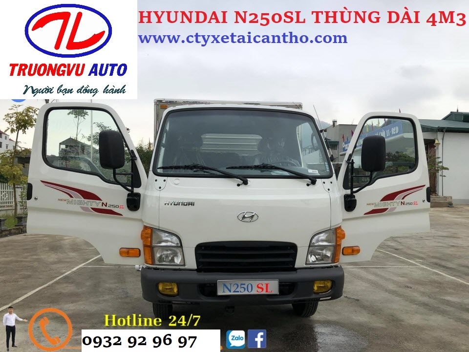 HYUNDAI N250SL THÙNG DÀI 4M3 CẦN THƠ, HYUNDAI N250SL AN GIANG, HYUNDAI LONG XUYÊN N250SL THÙNG DÀI 4M3