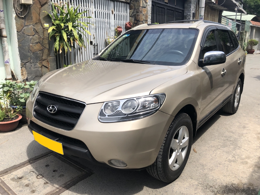 Về hưu bán xe santafe 2009, số sàn, màu vàng cát,