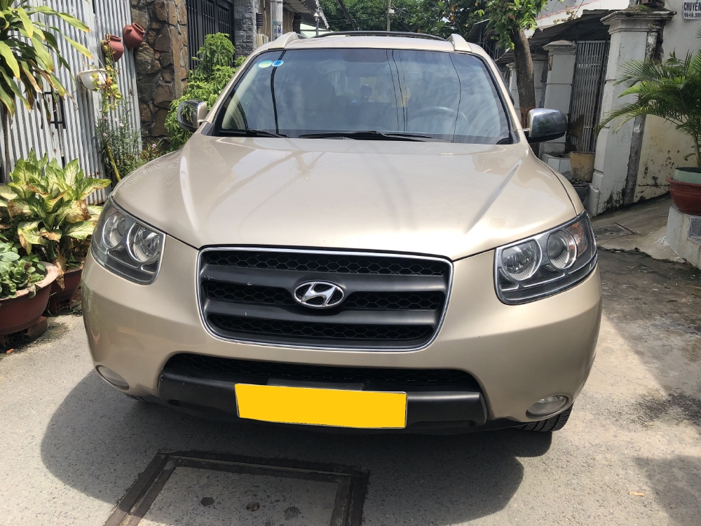 Về hưu bán xe santafe 2009, số sàn, màu vàng cát,