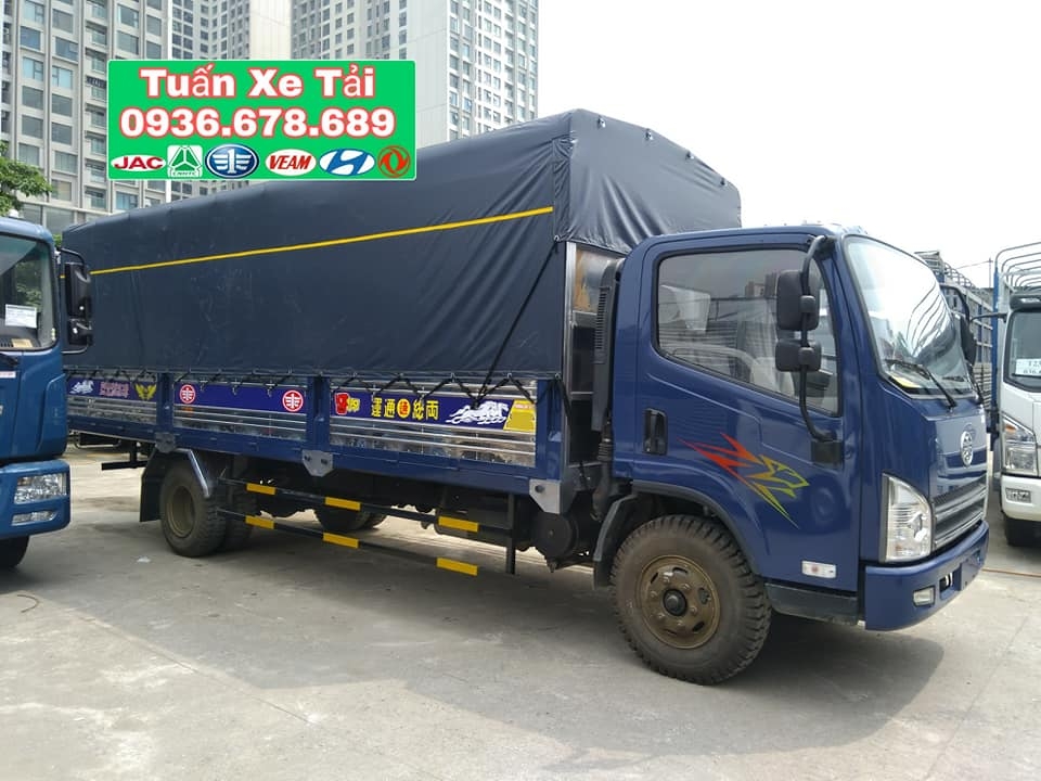 Bán xe tải Faw 7.3 tấn (xe tải faw 7 tấn 3) động cơ hyundai,thùng dài 6m25,giá siêu rẻ