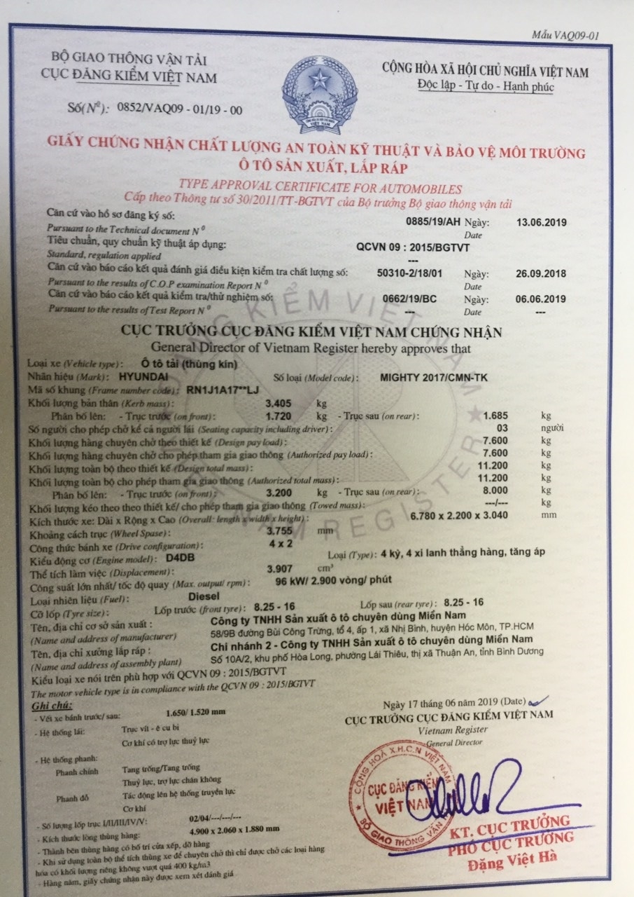 MUA XE TẢI HYUNDAI MIGHTY 8 TẤN TẶNG NGAY  1 CHỈ VÀNG 9999