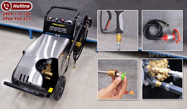 Máy rửa xịt rửa cao áp projet P55 áp lực nước 200bar