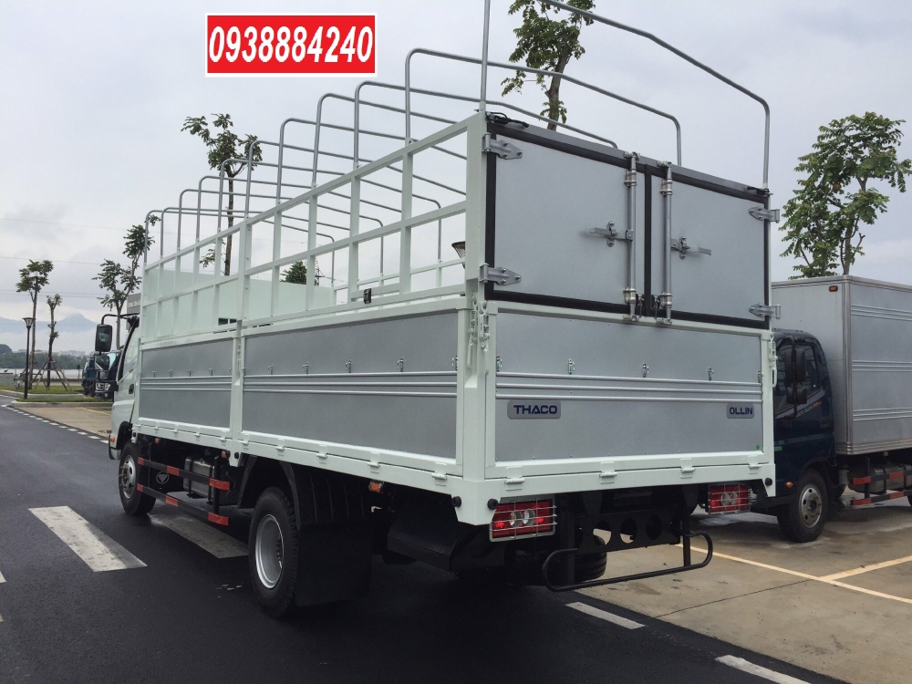 Bán trả góp xe tải Thaco Ollin700.E4 ga điện 7 tấn thùng 5.8 mét Long An Tiền Giang Bến Tre (xe trường lái)
