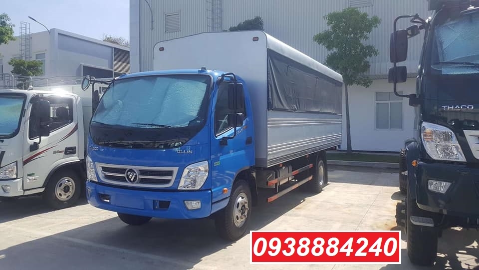 Bán trả góp xe tải Thaco Ollin700.E4 ga điện 7 tấn thùng 5.8 mét Long An Tiền Giang Bến Tre (xe trường lái)