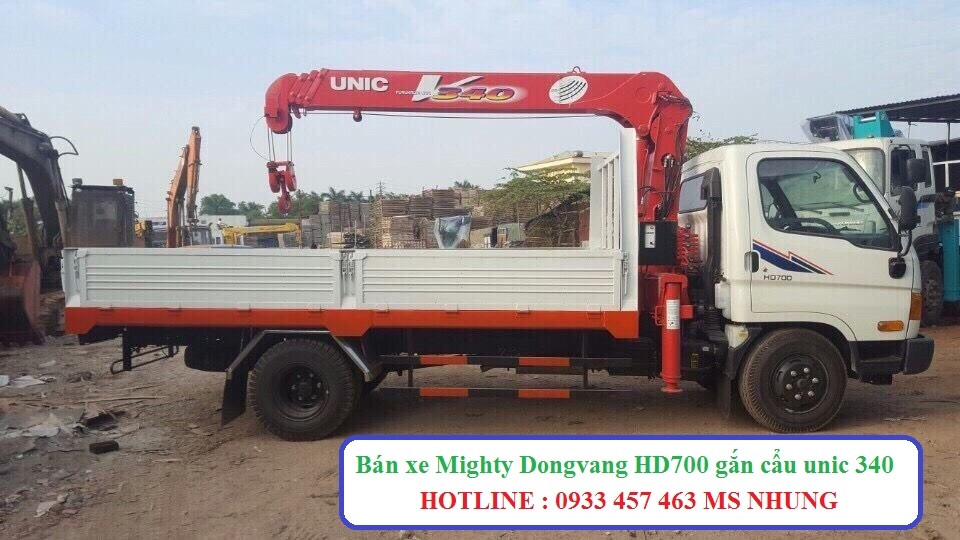 Giá bán xe tải cẩu Mighty Dongvang HD700 tải trọng 5t25