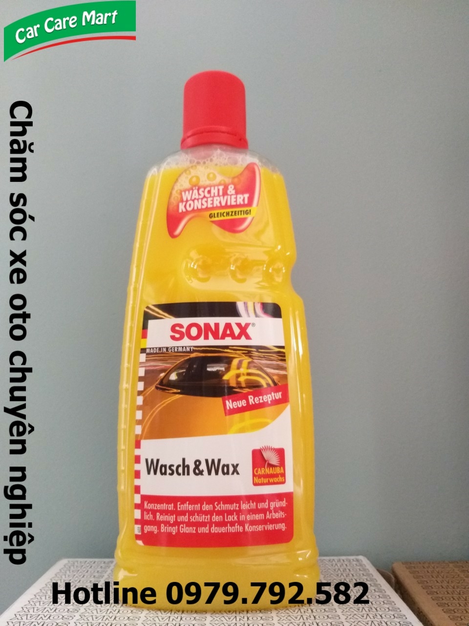 Nước rửa xe và phủ bóng bề mặt sơn 1lit - Sonax shampoo wasch & wax