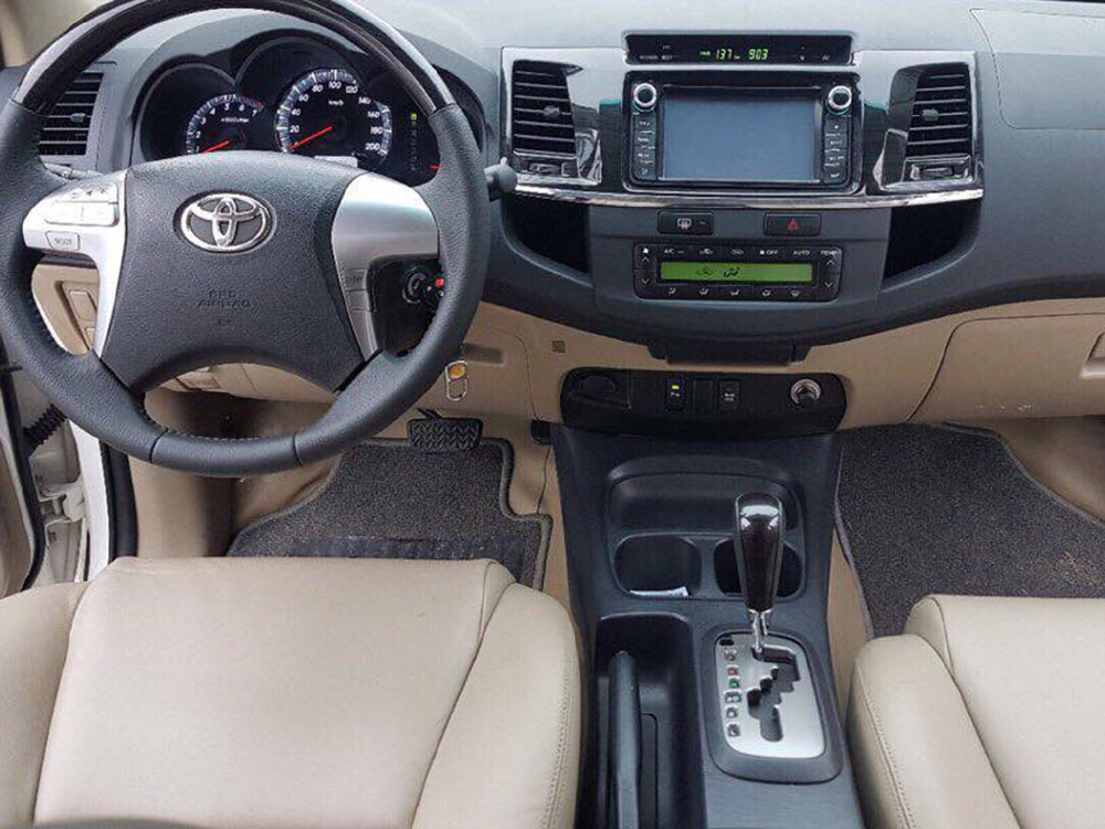 Bán Toyota Fortuner sportivo 2014 tự động trắng xe zin đẹp lọng lẫy.