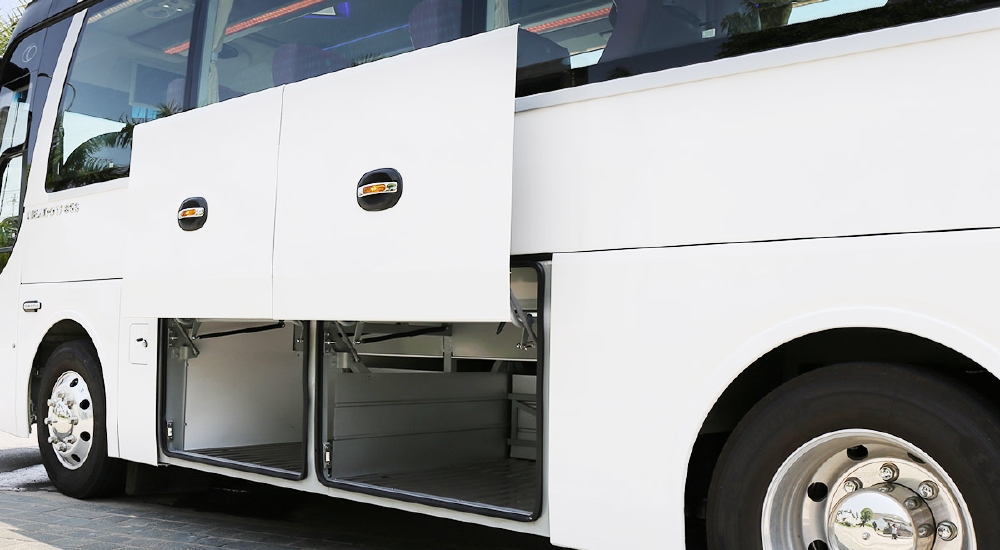 Xe khách TB85S 29 chỗ bầu hơi gánh. Mẫu mới THACO 2020