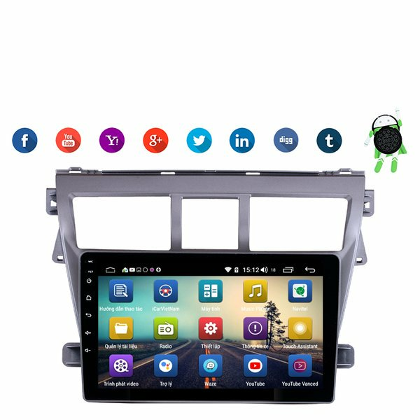 Màn hình Android Toyota Yaris 2008-2012 Hitech Pro
