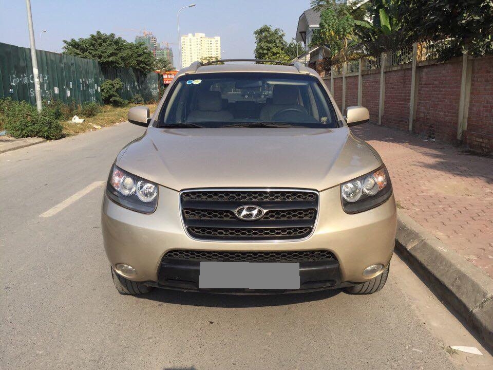 Bán Hyundai Santafe 2008 tự động máy dầu vàng cát.
