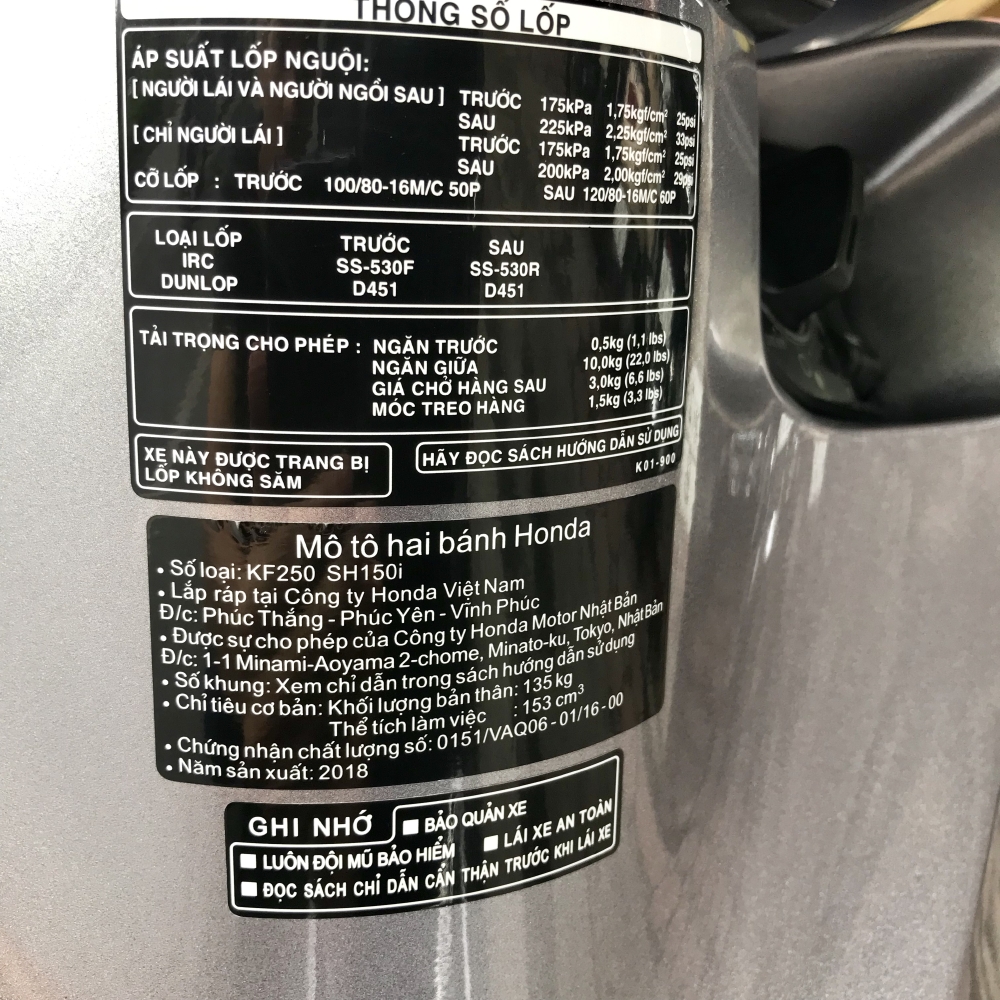 Bán SH Việt 150 CBS cuối 2018 màu Bạc Đen quá mới