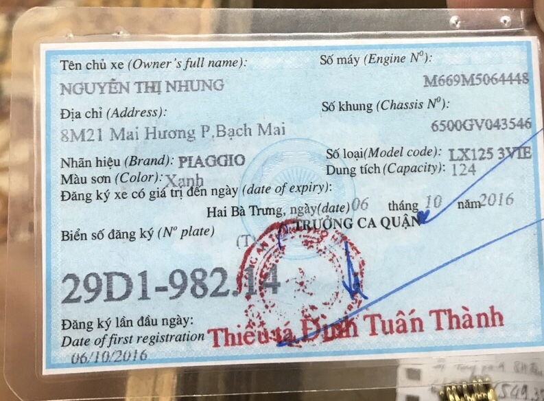 Bán LX 3Vie 2016 màu Xanh tím dán kín nilon Như mới