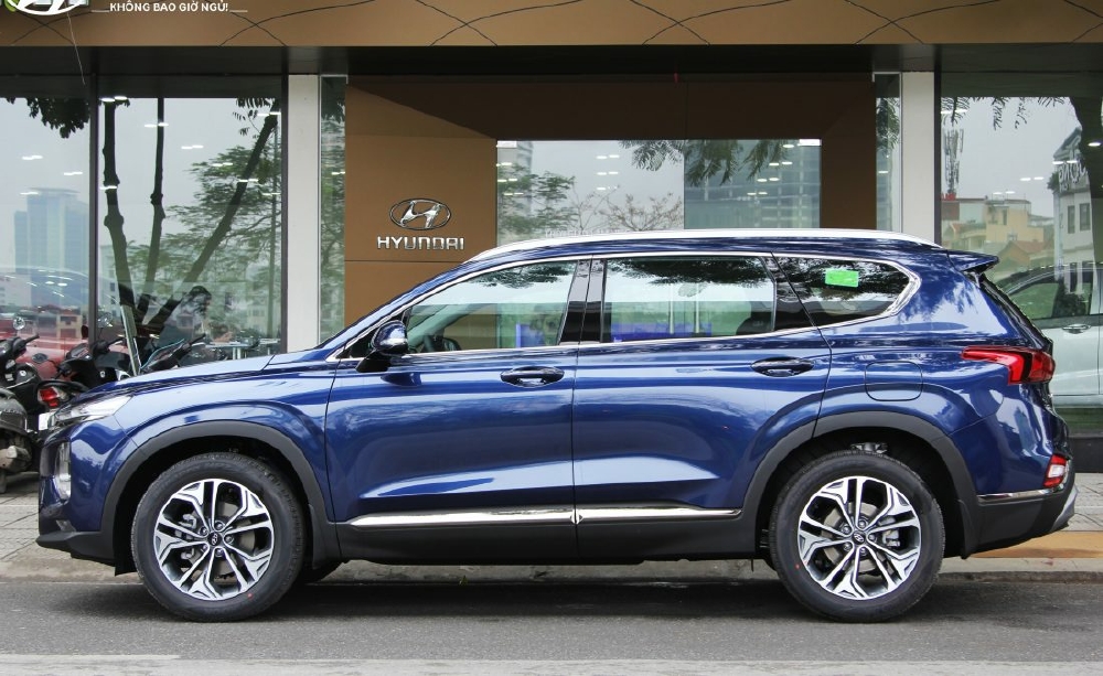 Hyundai Santafe 2019 dầu Premium xanh lam