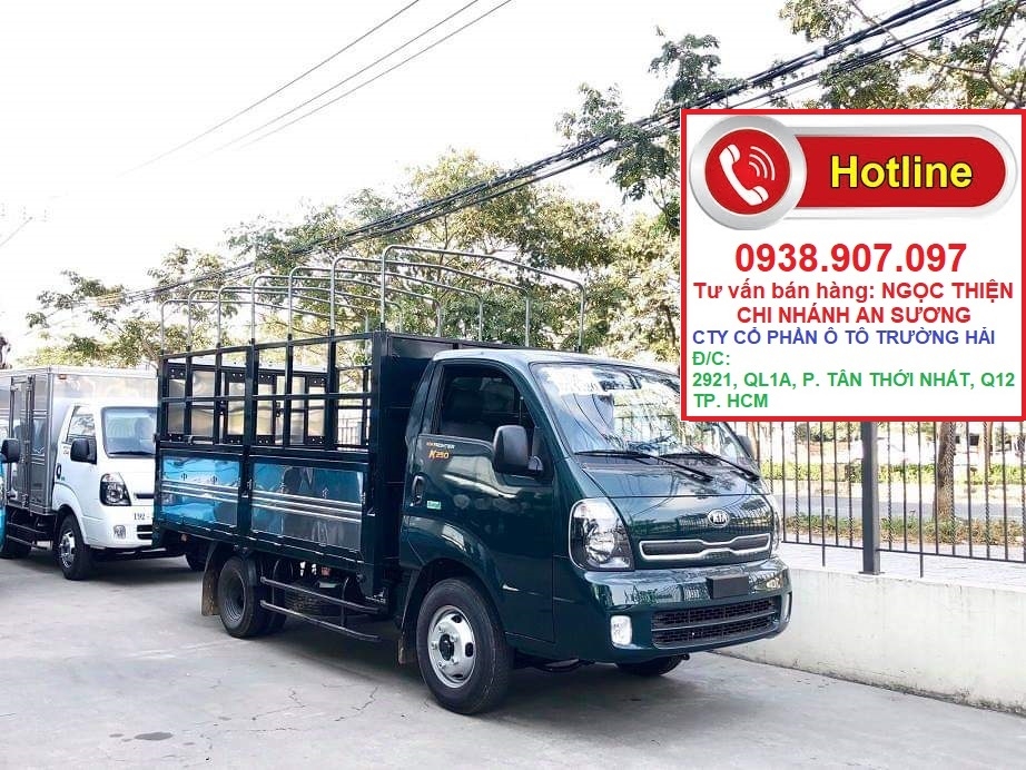 Bán xe tải 2t49 hiệu KIA k250, máy huyndai, thùng dài 3.5m trả góp 70%