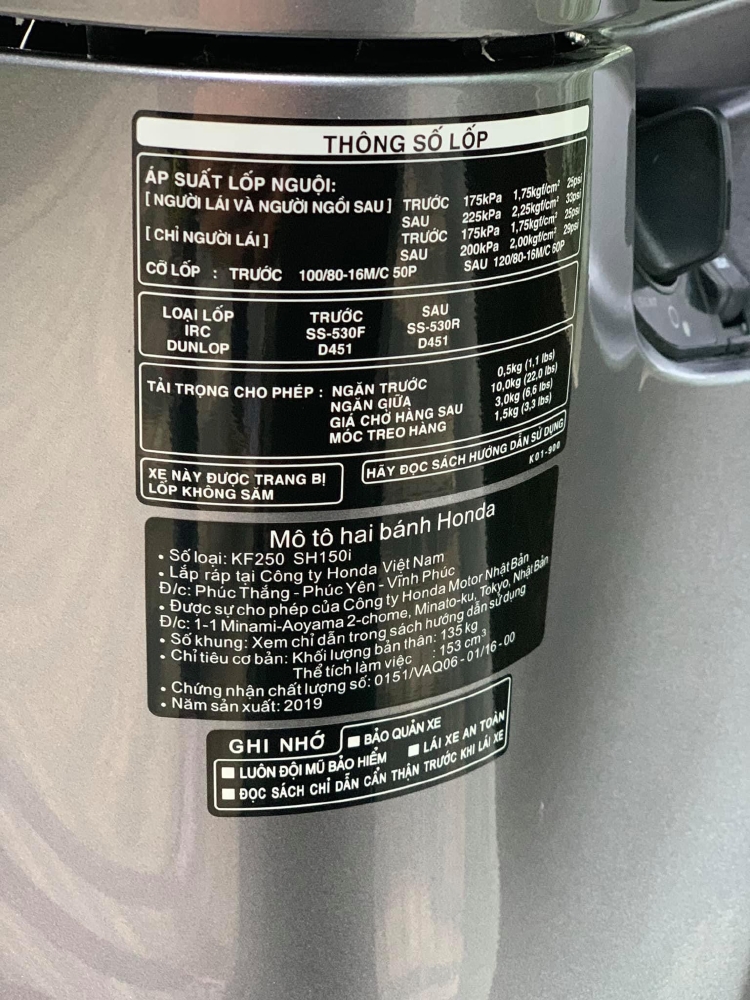 Cần bán SH Việt 150 CBS 5/2019 chạy 1000km như mới