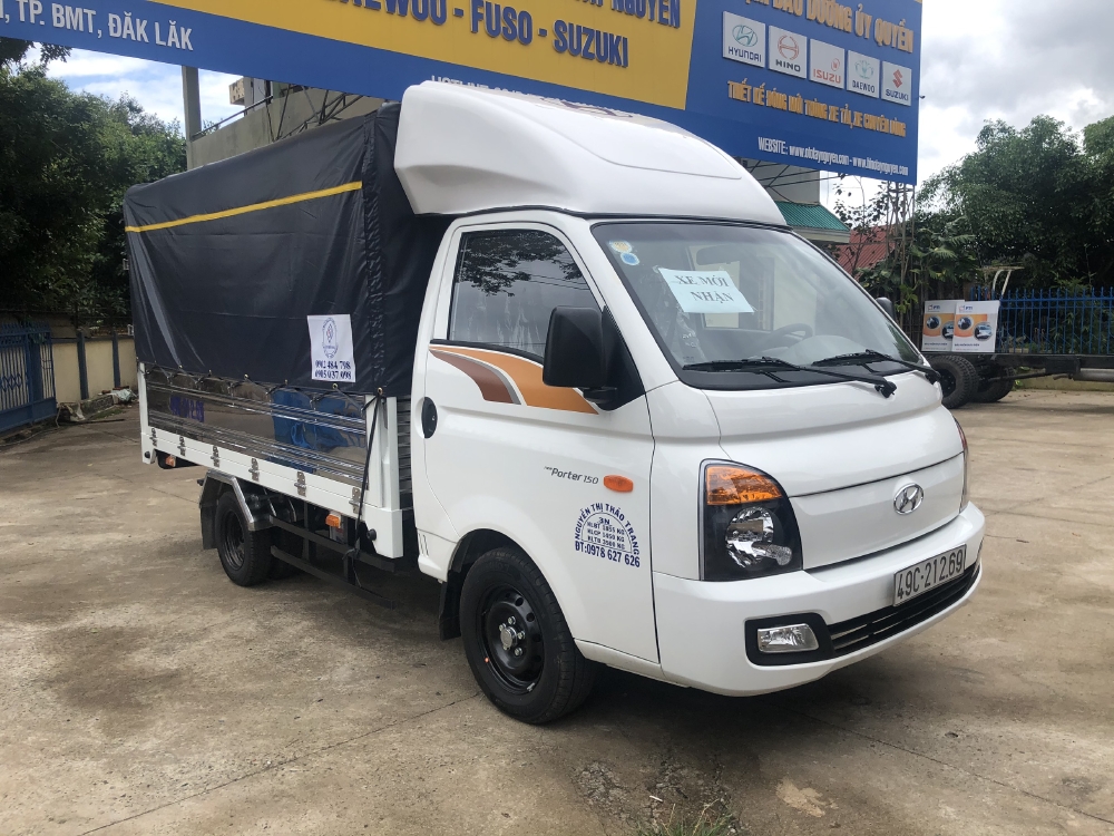 Báo giá xe tải Hyundai H150 thùng mui bạt, hỗ trợ trả góp 80% LS thấp