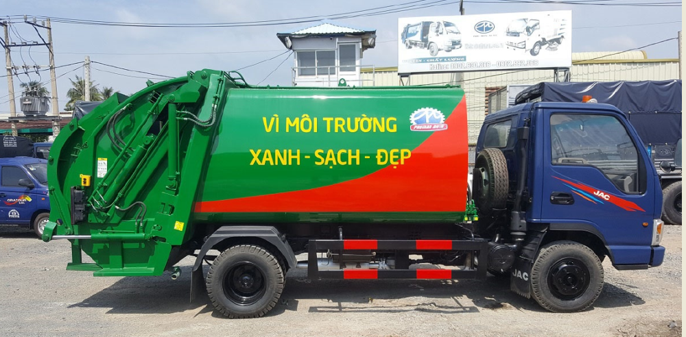 bán xe rác jac 6 khối