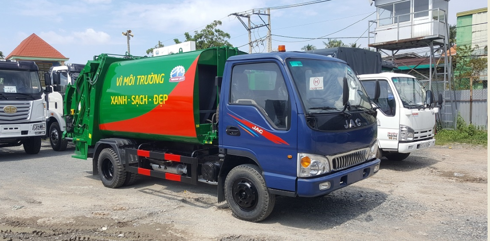 bán xe rác jac 6 khối