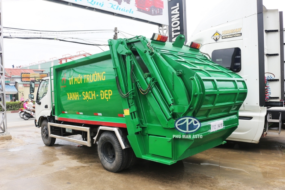 bán xe rác hino 6 khối