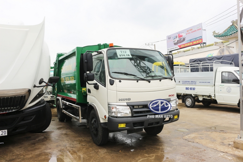 bán xe rác hino 6 khối