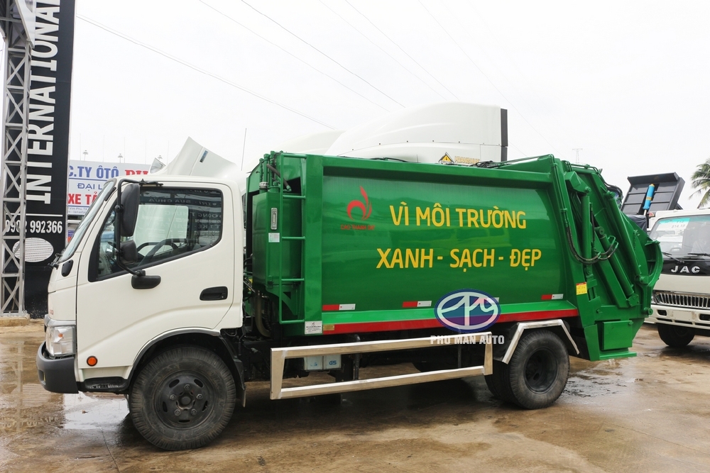bán xe rác hino 6 khối