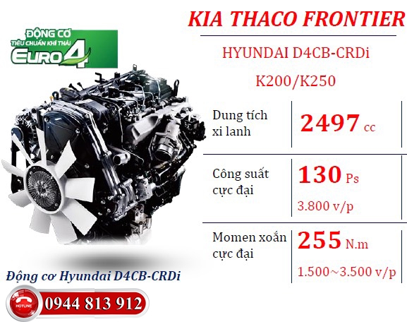 Bán xe tải 2.5 tấn Kia K250 hỗ trợ trả góp