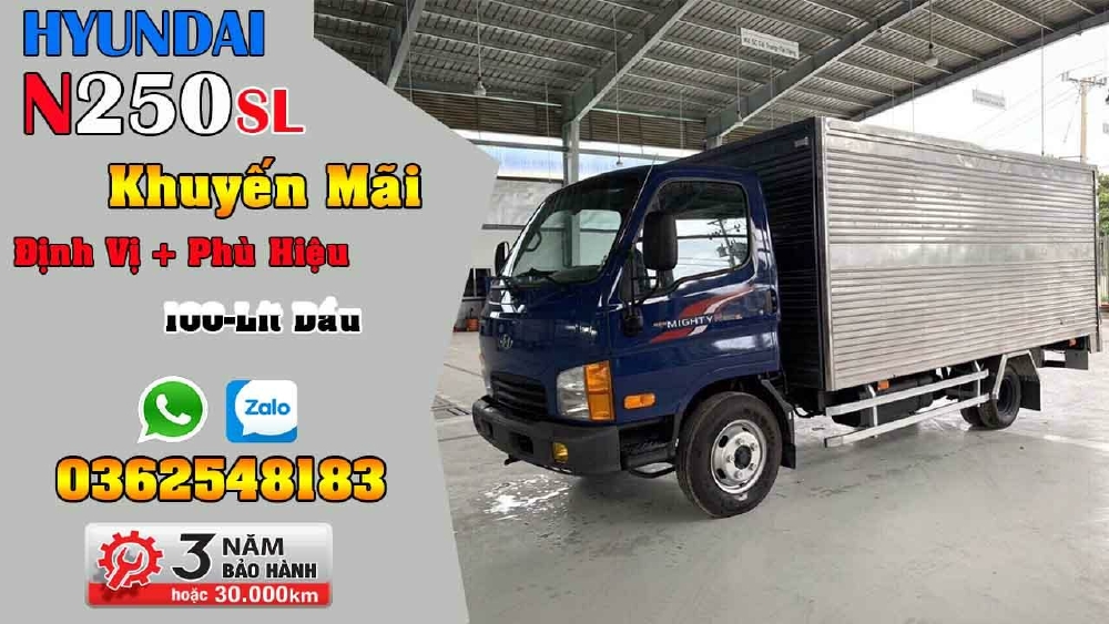 Xe tải hyundai 2t5 N250SL thùng mui bạt|Trả trước 150tr nhận xe