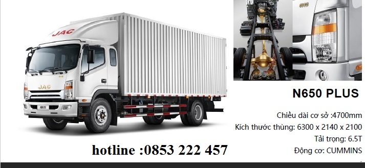 xe tải 6 tấn 5 - thùng dai 6m2 - động cơ cummins 3.8L - hỗ trợ mua trả góp