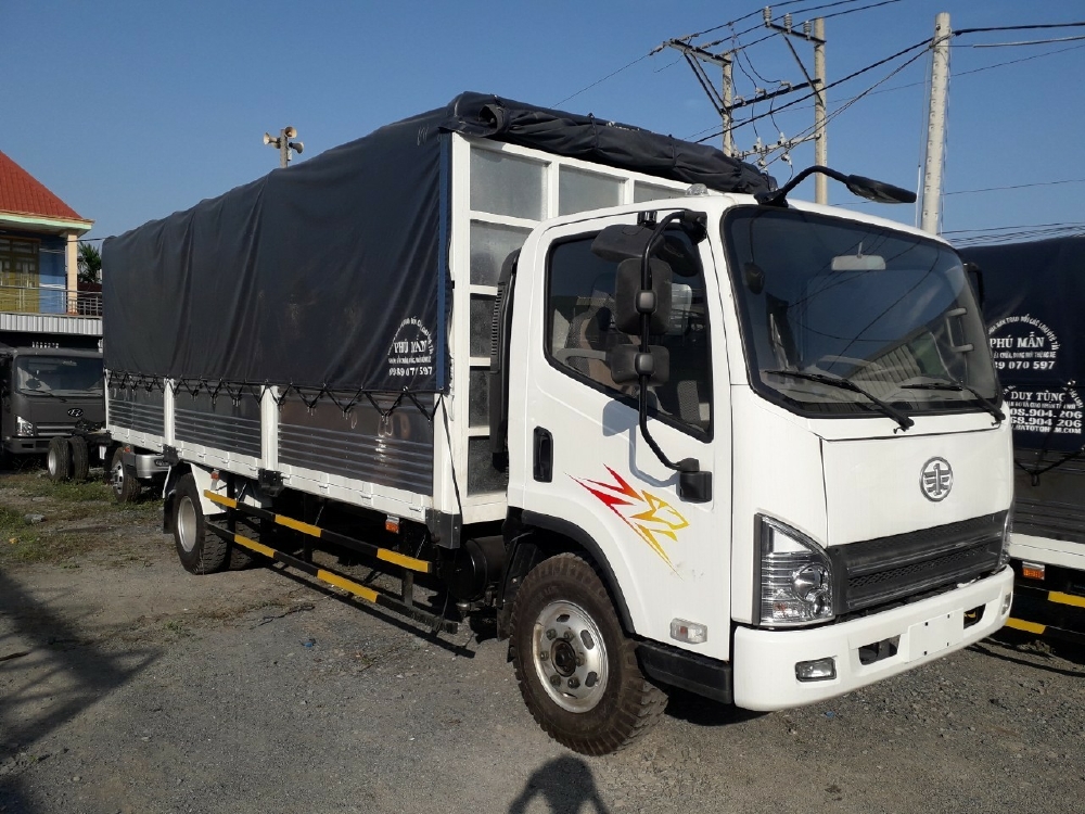 xe tải faw 7 tấn thùng mui bạt 6m3 máy hyundai|Trả trước 150tr nhận xe