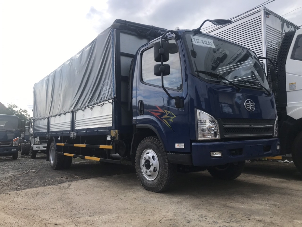 xe tải faw 7 tấn thùng mui bạt 6m3 máy hyundai|Trả trước 150tr nhận xe