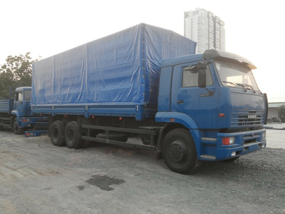 Xe tải 3 chân thùng dài 9m3, xe tải 3 chân kamaz nhập khẩu