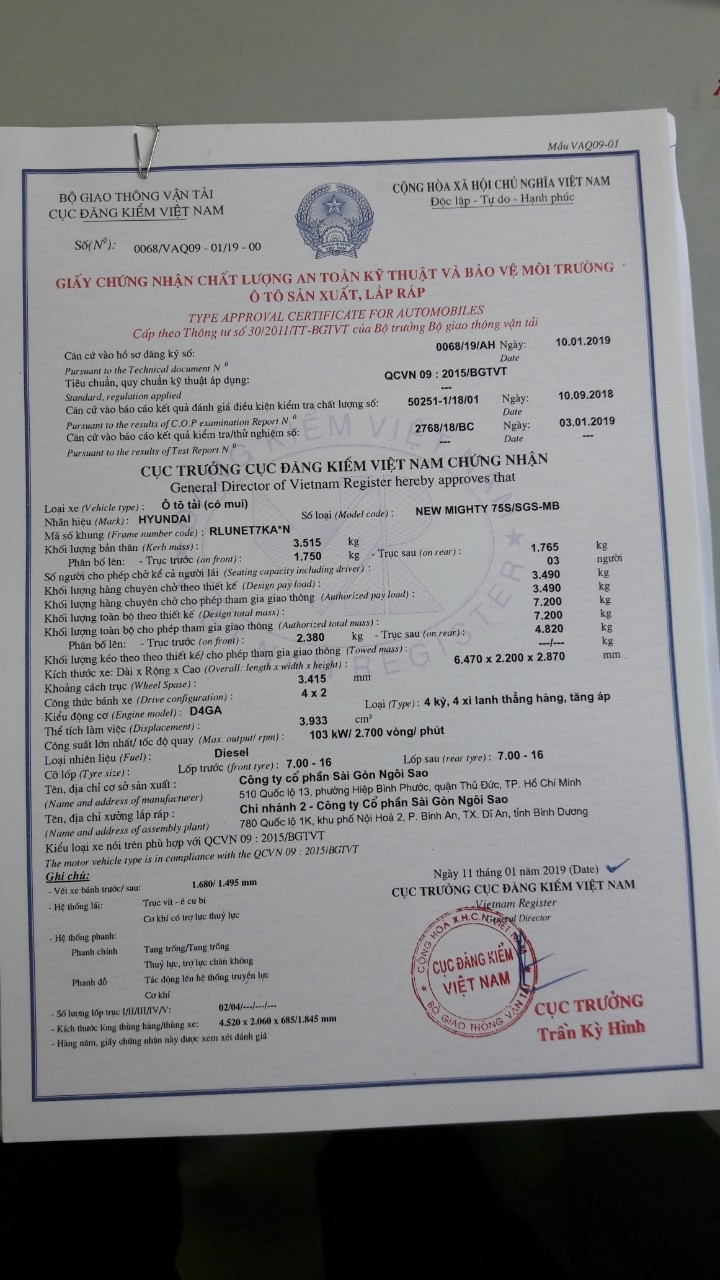 CẦN BÁN HYUNDAI 3,4 TẤN MỚI 100% GIÁ CỦ CHUỐI