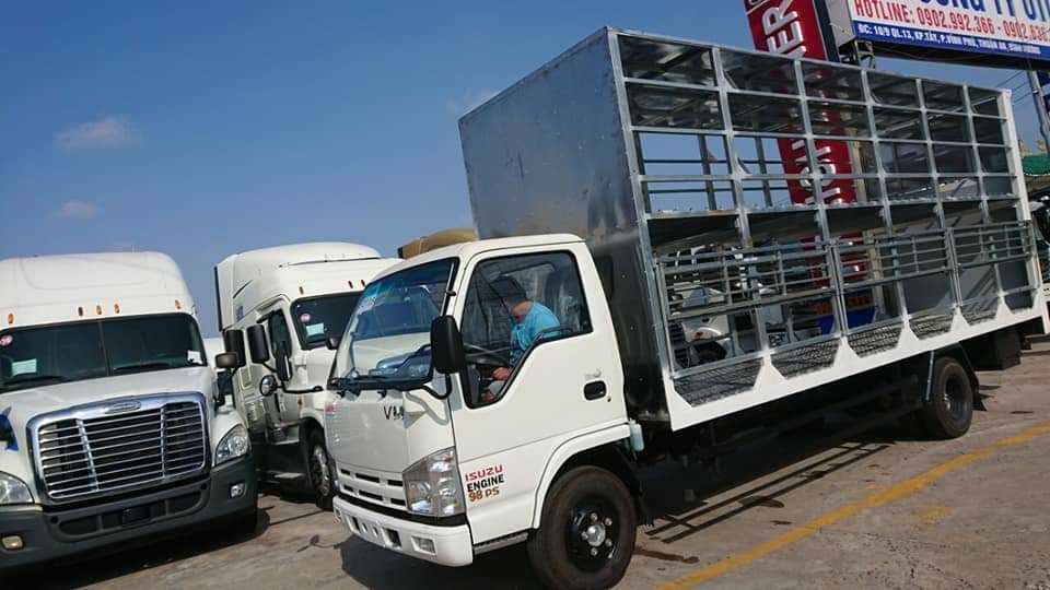 Giá xe tải isuzu chở xe máy 2 tầng vào thành phố|Hỗ trợ trả góp