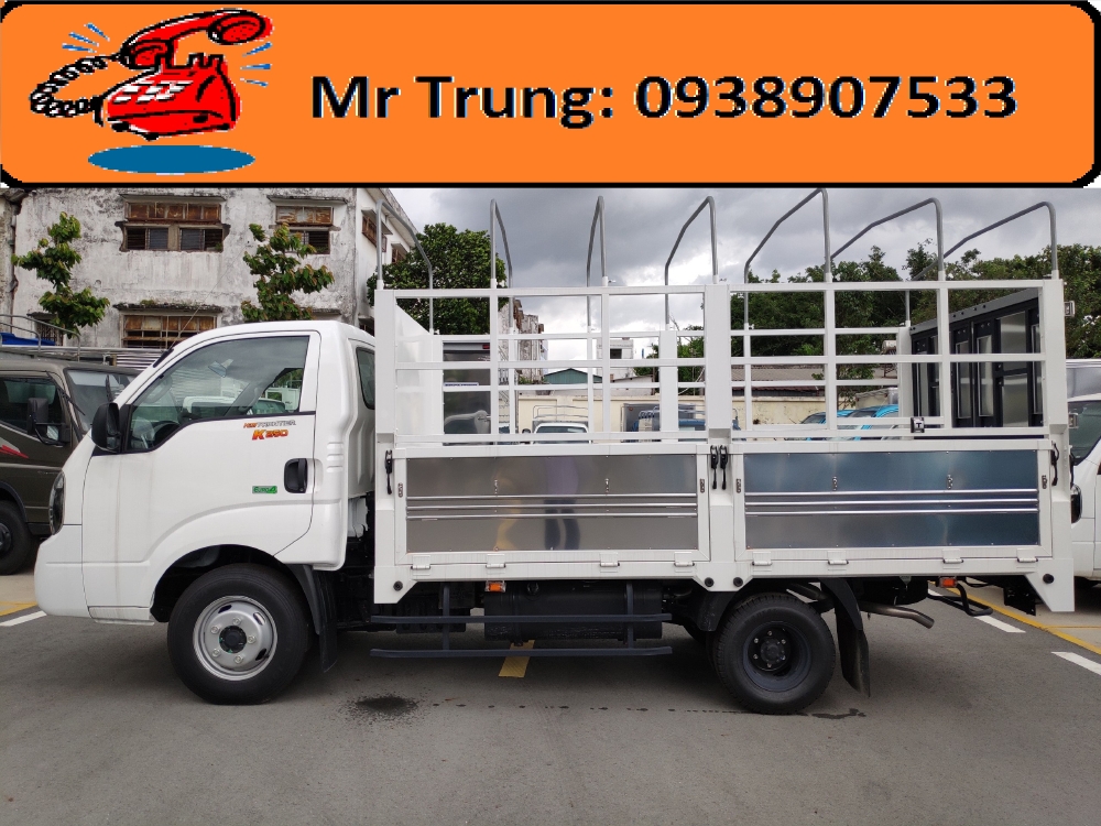 Xe tải mở 5 bửng 2.49 tấn Thaco, động cơ hyundai, thùng dài 3m5 giá tốt