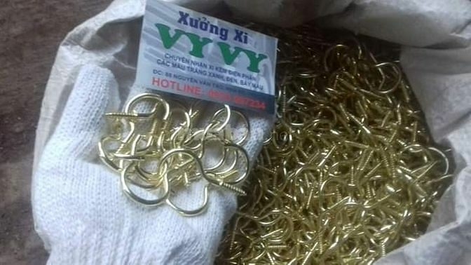 HCM đơn vị xi mạ kẽm Cr3 trắng xanh mặt bích ngoại quan đẹp hoàn hảo.