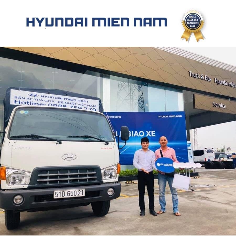 Giá xe tải Hyundai New Mighty 75S thùng mui bạt 3,5 tấn bảo hành 5 năm