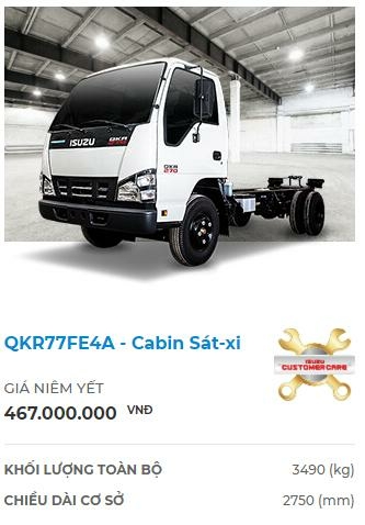 Thanh lí xe tải ISUZU 2019 giá 420 triệu, rẻ hơn 50 triệu, trả trước 70 triệu