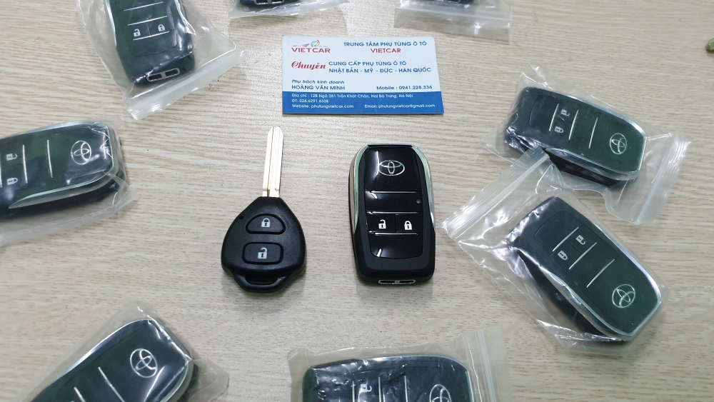 Vỏ chìa khóa Toyota Vios, Yaris, Innova, Fortuner, Hilux (2 nút)