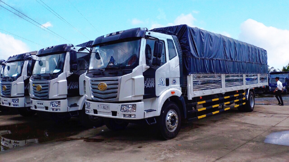 Xe tải thùng dài 10m, xe tải faw 7t25 thùng dài 10m độc quyền tại miền Nam.