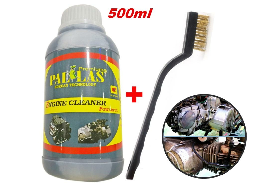 Bộ Nước Tẩy Lốc Máy Pallas Kèm Bàn Chải Đánh Đầu Bò 500ml