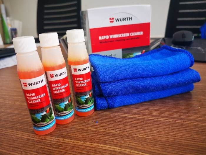 Combo 3 Chai Vệ Sinh Kính Lái Wurth Rapid Windscreen Cleaner 32ML Tặng 3 Khăn
