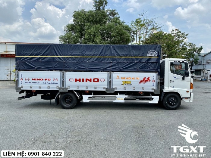 Hino FC thùng bạt, tải 6T5, thùng dài 5m7, 6m7 và 7m2