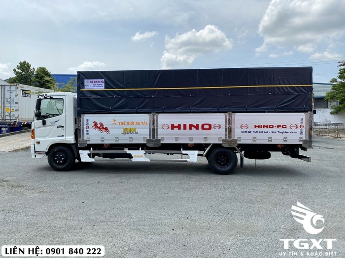 Hino FC thùng bạt, tải 6T5, thùng dài 5m7, 6m7 và 7m2