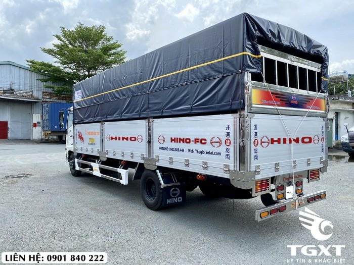 Hino FC thùng bạt, tải 6T5, thùng dài 5m7, 6m7 và 7m2