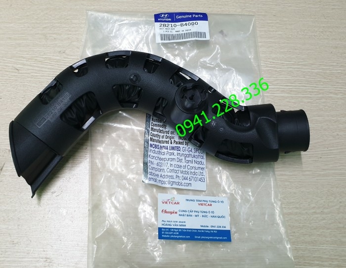 28210B4000 Cổ hút gió vào hộp lọc gió Hyundai Grand i10, Kia Morning